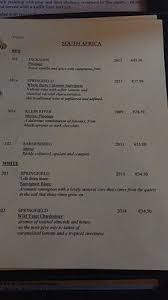 Some Of The Wine Options Picture Of The Chart House