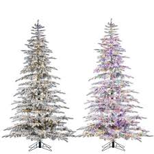 National tree company clear prelit incandescent green pencil christmas tree, 6.5. 7 5ft Sterling Tree Company Full Flocked Mountain Led Pre Lit Pine Artificial Christmas Tree Target