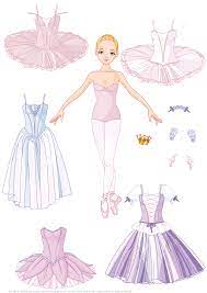 I made free printable barbie clothes patterns for the top and the skirt. Paper Doll Of A Girl Ballet Dancer With Different Costumes Super Coloring Paper Dolls Clothing Paper Doll Dress Princess Paper Dolls