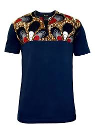 Dayo Men S African Print T Shirt Red Navy White Peacock Feathers African Men Fashion