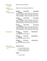 Level up your resume with these professional resume examples. Basic Blank Cv Resume Template Free Download