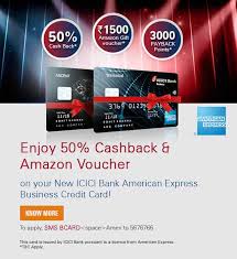 The card's rewards are similar to other business credit cards: Icici Bank Get 50 Cashback Amazon Voucher Offer