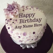 Birthday Cake For Wife 2020 Purple Velvet Birthday Cake For Wife With Name In 2020 Birthday Cake For Wife Latest Birthday Cake Cake Designs Birthday