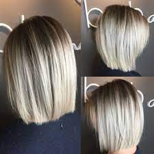 Blunt Blonde Bob Behindthechair Com Blonder Bob Frisur Ideen Locken Machen