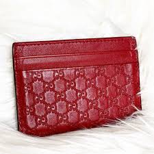Gucci Leather Micro Gg Guccissima Card On Mercari Gucci Leather Gucci Gucci Wallet