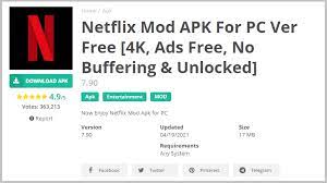 Instalar netflix en su pc con windows o mac laptop / desktop,. Netflix Mod Apk For Pc Ver 8 1 Free 4k Ads Free No Buffering Unlocked
