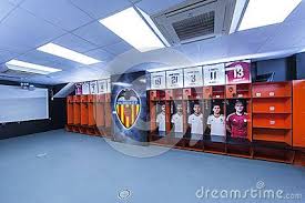 Dressing Room At Mestalla Valencia Football Football Club Dressing Room