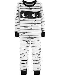 Black And White Christmas Pajamas 2 Piece Halloween Mummy Glow In The Dark Snug Fit Cotton Pjs Halloween Pajamas Kids Halloween Pajamas Halloween Boys