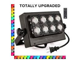 Rgb Led Flood Light Color Changing Exterior Light Dimmable Outdoor Lamp Remote Control Floodlight With Memory Function Ip65 Waterproof 3000lm Bright Security Light Decorative Party Stage Lights Newegg Com