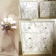 Upcycled Some Old Ikea Drawers With A Splash Of Paint And Marble Contact Paper Oh And Some Very Nice Apartment Therapy Diy Contact Paper Diy Apartment Decor