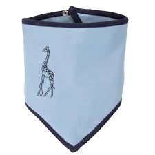 Pima Cotton Bandana Bib Blue Oscar Me