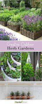 Creative Outdoor Herb Garden Ideas The Garden Glove Outdoor Herb Garden Herb Garden Planter Outdoor Gardens