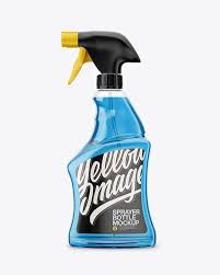 Transparent Plastic Bottle W Trigger Sprayer Mockup In Bottle Mockups On Yellow Images Object Mockups Free Packaging Mockup Bottle Mockup Bottle