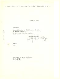 Martha was vivacious and sensual; Letter From Alfred K Stern To National Committee To Defend Dr W E B Du Bois And Associates