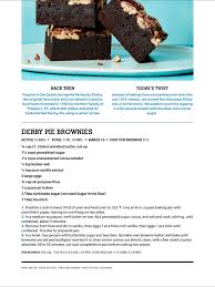Derby Pie Brownie Recipe From Woman S Day May 2019 Read It On The Texture App Unlimited Access To 200 Top Magazines Just Desserts Nut Dessert Desserts