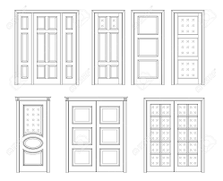 One can draw a sketch on a piece of paper, in order to describe a drawing briefly and with very few details. Collection Interior Doors Technical Drawing Classic Interior Royalty Free Cliparts Vectors And Stock Illustration Image 93877128
