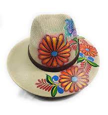 Hand Painted Hat Etsy Painted Hats Hats Painting