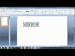 How To Flip Text For A Mirror Image In Word Mirror Words Diy Prints Words