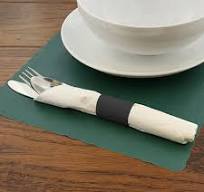 Royal Black Napkin Bands with Self-Sealing Glue and Bond Paper  Construction, Package of 2,500