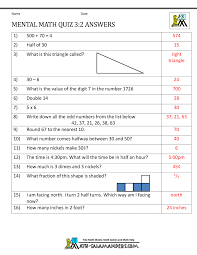 You can use this swimming information to make your own swimming trivia questions. Mental Math 3rd Grade