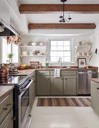 9 Essential Tips For Choosing The Coziest Farmhouse Kitchen Colors Farmhouse Kitchen Colors Green Kitchen Cabinets Kitchen Remodel