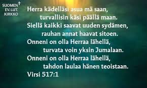 Minusta se on aika kaunis virsi ja tuttukin varmasti monelle. Kirkko Suomessa Jumala Tanakin Iltana Saan Jaada Sinun Facebook
