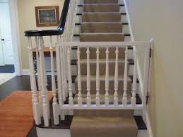 You need to keep all stair fixtures in mind and measure around them when you install. Best Baby Gates For Bottom Of Stairs Banister Baby Gate Diy Baby Gate Baby Gate For Stairs