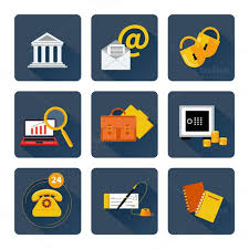 Icon Set For Finance And Banking