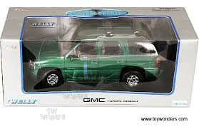 The hubs are heavy duty, which ensures better strength and are able to efficiently handle the weight. Gmc Yukon Denali Suv By Welly 1 18 Scale Diecast Model Car Wholesale 9863gn