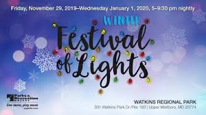16201 trade zone avenue #106. Festival Of Lights At Watkins Regional Park