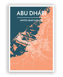 Interactive map of abu dhabi area. Abu Dhabi Map Art Print Personalized Map Art Map Art Print Map Art