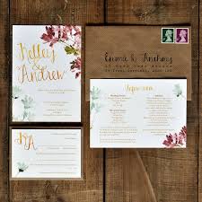 Watercolour Floral And Calligraphy Wedding Invitation Hand Lettered Wedding Invitations Wedding Invitations Uk Wedding Invitations Australia