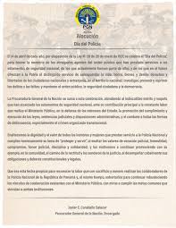 El jefe de la cartera de salud aseguró que la procuraduría y la contraloría ya tienen en su poder los contratos de la vacunación. Alocucion Del Procurador General De La Nacion Encargado Al Celebrarse El Dia Del Policia Ministerio Publico De Panama