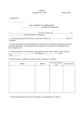 *as from the date of incorporation the registered office of the company in malaysia has been situated at …. Form 6 Declaration Of Compliance Form 6 Companies Act 1965 Section 16 2 Company No Declaration Of Compliance Name Of Company I I C No Passport No Of Course Hero