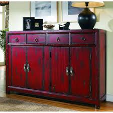 Distressing wood and furniture with candle technique. Hooker Furniture 500 50 711 59 Wide Asian Inspired Tall Waisted Distressed Rich Red Overstock 19429521