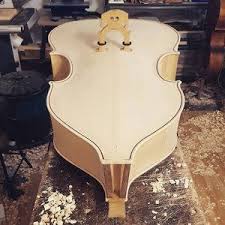 Here I Have My Bass With The Top And A Bridge Temporarily In Place Next Job F Holes Doublebass Contrabass Kontr Double Bass Guitar Building Viola Da Gamba