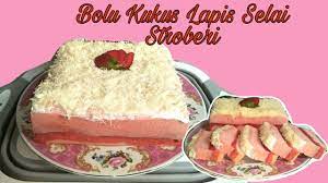 *10 butir telur ayam utuh *250 gr gula pasir *200 gr. Bolu Kukus Lapis Selai Stroberi Youtube