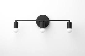 Bathroom Vanity 3 Light Vanity Bathroom Lighting Black Etsy Bathroom Wall Lights Black Sconces Brass Bathroom Lighting