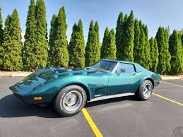 Image result for Blue Green 1973 Corvette