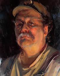 Last night, I had a delightful time creating this painting of my neighbor.  A special moment occurred when he inquired about our new granddaughter's  name. Upon mentioning that her name was Adeline,