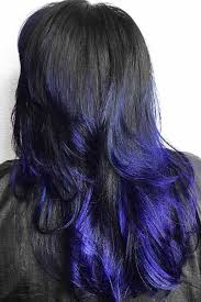 Blue highlighting looks great on black hair. 50 Mysterious Blue Black Hair Color Combinations For Deep And Vibrant Looks Hair Color For Black Hair Blue Black Hair Color Blue Black Hair