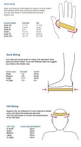 Extremities Size Guide