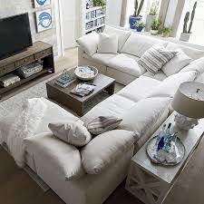 Kleiner U Formiger Schnitt Formiger Kleiner Schnitt Farm House Living Room Livingroom Layout Living Room White