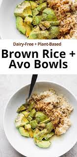 Avocado Brown Rice Bowl Recipe Easy Lunches Rice Bowls Healthy Avocado Bowl