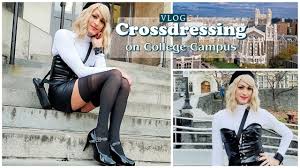CROSSDRESSER IN PUBLIC - Passing Through College Campus | In Beautiful  Black Dress from AliExpress | - YouTube