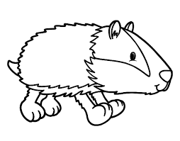 Disegno Di Tasso Che Cammina Da Colorare Stampare O Scaricare Colora Online Con Un Gioco Da Colorare Disegni Di A Disegni Animali Del Bosco Disegnare Animali