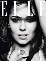 Black And White Elle Magazine Cover Cheryl Cole Elle Cheryl Cole Portrait Cheryl