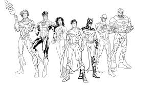 Justice League Line Art Wip New 52 Super Seven By Randomality85 Deviantart Com On Devian Superhero Coloring Pages Superhero Coloring Avengers Coloring Pages
