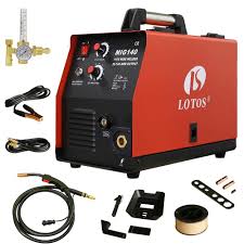 Lotos 140 Amp Mig Wire Feed Welder Flux Core Welder And Aluminum Welder Ung 5 8 In Hose Fitting Regulator 2t 4t Switch 110v Mig140 Welding Projects Wire Welder Aluminum Welder