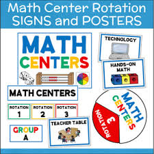 Math Centers Rotation Cards And Signs
